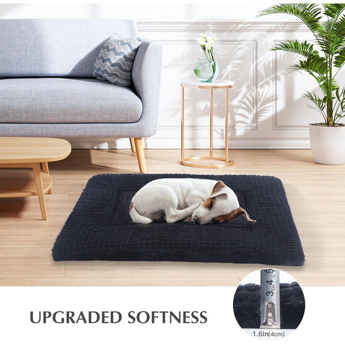 Ортопедичне ліжко для собак BVAGSS, миється, м'яке, тепле, для маленьких, середніх та великих собак, 76x50x4 см, сірий