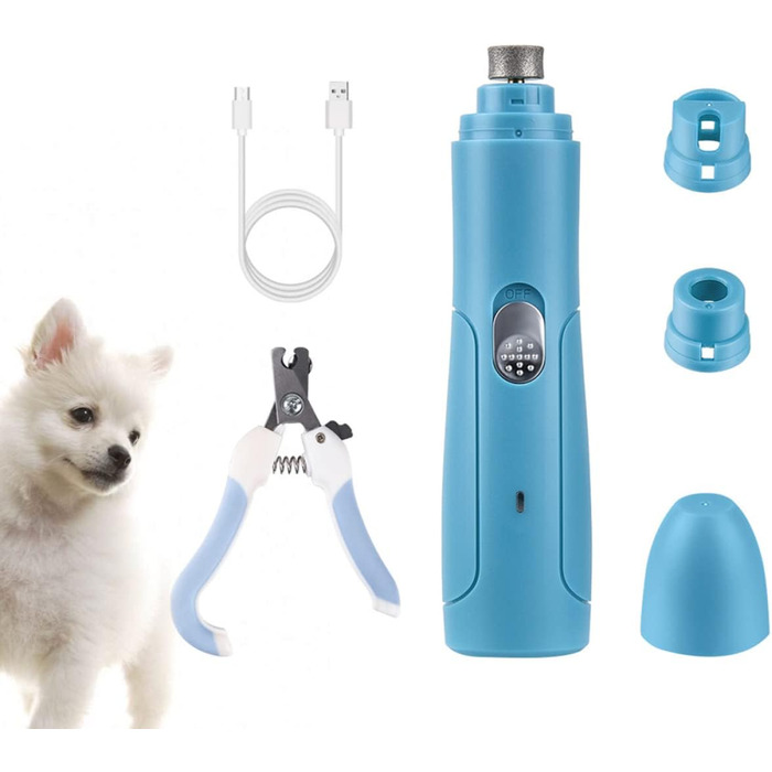 Триммер для когтів Supvox Krallenschneider – безпечний догляд за когтями собак та котів. ABS-матеріал, білий (блакитний)