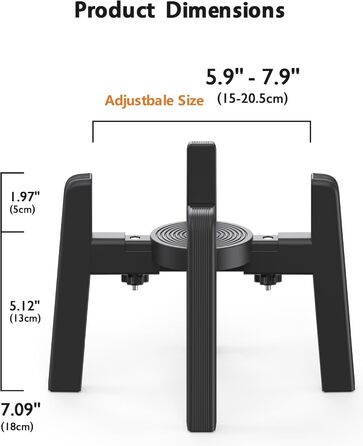 Підставки для мисок для собак JunsPow (2 шт.) - регульована ширина, для середніх та великих собак, стабільні та неслизькі [тільки підставка]