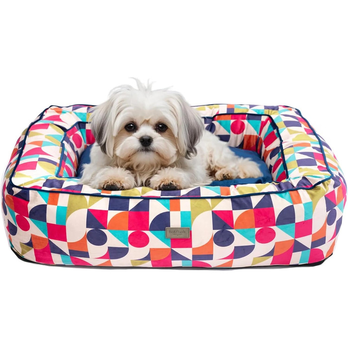 Зручне ліжко для собак Boise 'Roy' - диван-ліжко для собак маленьких та великих порід - стильне, миється, з антиковзким покриттям - Roy (M, Michaela)
