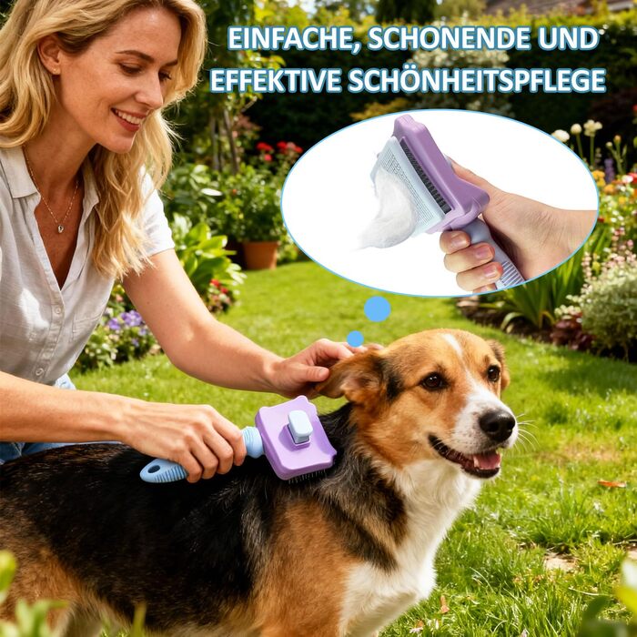 Набір гребінців для котів та собак 3 в 1, для видалення підшерстка, шерсті та розплутування, з масажною насадкою, підходить для довгошерстих та короткошерстих тварин