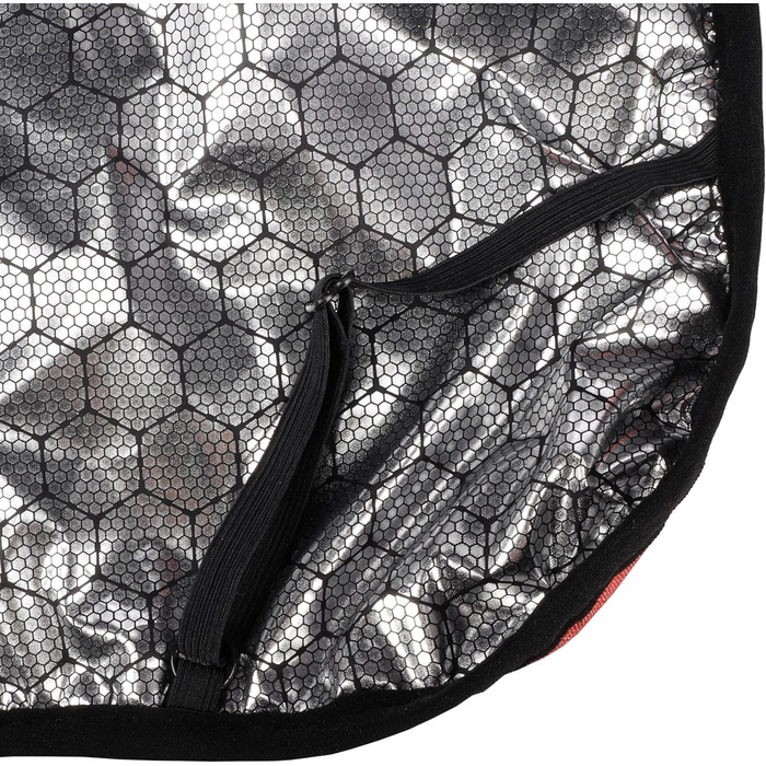 Нашийник для собак Flamingo Hundemante Winter – Igu, 50 см, теплий та модний, поліестер, водовідштовхувальний, ізотермічна внутрішня підкладка, світловідбиваючий, захист грудей та живота, отвір для повідка (Червоний, XS)