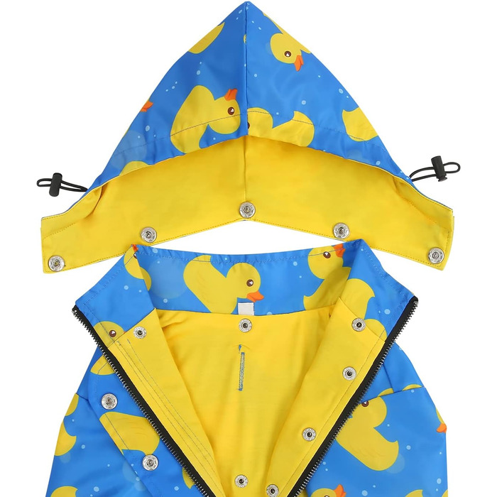 Дощовик для собак HDE, двошаровий, на блискавці, з капюшоном, розмір 3XL (M, блакитний)