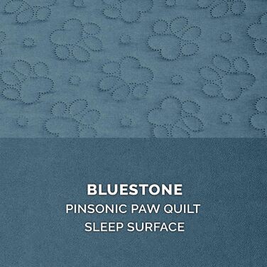 Охолоджуване ліжко для собак Furhaven з гелевим наповнювачем, великих порід, з знімними валиками для шиї та пральним покриттям, до 43 кг. Розмір L 102 x 81 x 20 см, колір Bluestone.
