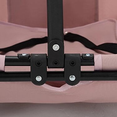 Дитяча коляска для собак середніх порід, до 25 кг, 4 колеса, складана, для подорожей, сірий/рожевий (51 x 35 x 31 см)