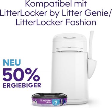 Лоттер Джені ЛоттерЛокер: 3 шт. касети XL для поповнення, оригінальна спеціальна плівка з бар'єром від запаху, гарантія 100% захисту від запаху