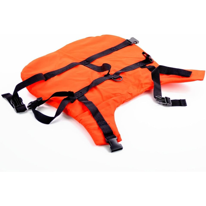 Жилет для собак Lalizas, оранжевий, для ваги 1-40+ кг, обхват грудей 25-82 см, поліетилен, нейлон, зручний ручка для підйому