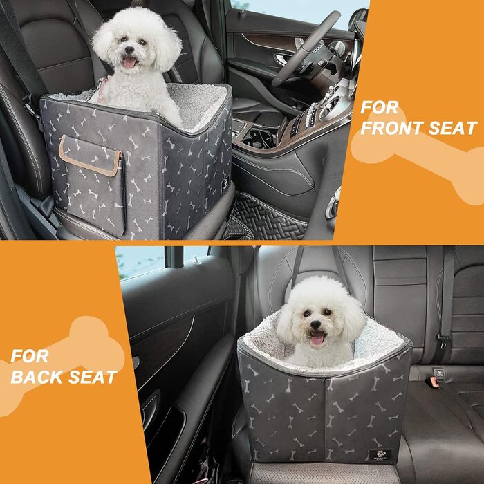 Підвищення для собак в авто, крісло для собак до 11,3 кг, з ременями безпеки, для передніх та задніх сидінь