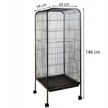 Вольєр Wideshop, 54 x 54 x 146 см, сірий