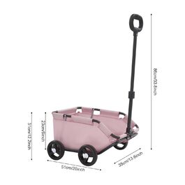 Візок для собак, складаний, Mini, рожевий: зручний для маленьких собак до 7.5 кг, 86x51x35 см