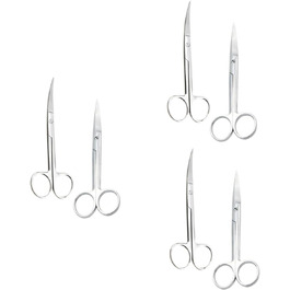 Професійні ножиці для грумінгу тварин VICASKY (2 шт.) з нержавіючої сталі, прямі та вигнуті кінчики, для салонів та дому