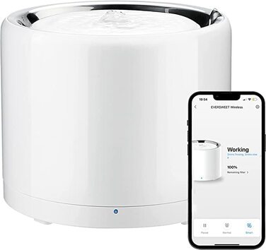 Фонтан-поїльник для тварин Petkit з металевої сталі, 1800 мл