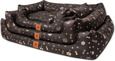 Ліжко для собак PaLulli Animal - міцне, водонепроникне, з м'яким знімним подушками, 115x85x18 см, Бордовий