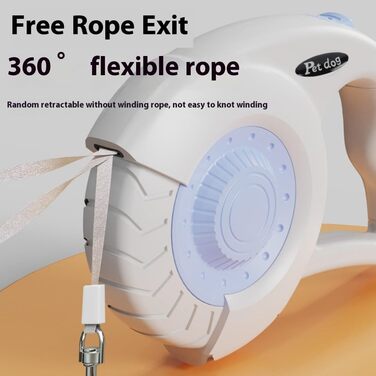 Автоматична висувна поводок для собак, підходить для малих, середніх та великих собак, неслизька ручка, поворот на 360° без перекручування, повід для прогулянок на відкритому повітрі (3 м/5 м) (801 темно-зелений, 3 м)