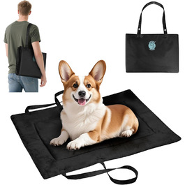 Водонепроникний килимок для котів та собак Kritter Planet, складаний, миючий, 80 x 60 см, чорний