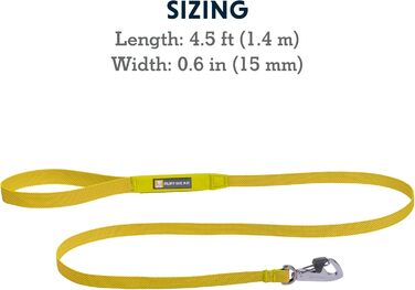 Повідок для собак RUFFWEAR Hi & Light, міцний, із вбудованою кишенею, надійний Crux-Clip, компактний, зелений Lichen Green