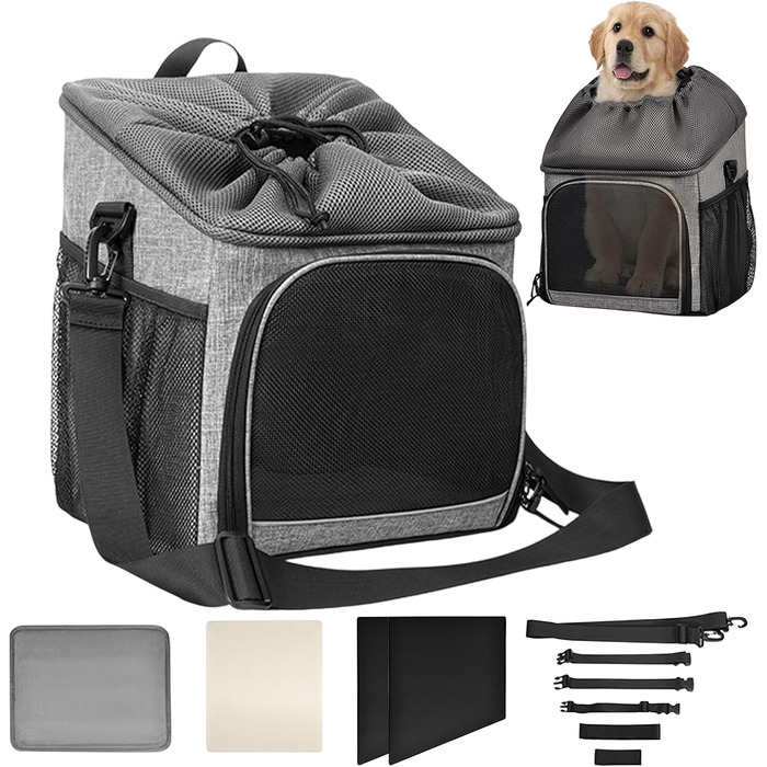 Велосумка-кошик для собак, дихаюча, легка, знімний кріплення для продуктів, для походів, кемпінгу та подорожей