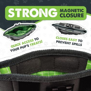 Сумка для ласощів Mighty Paw для собак - 2.0 | Фідер-сумка для тренування собак - Leckerlibeutel для собак - Сумка для ласощів для тварин з ремінцем - Магнітна застібка (Оранжева/Сіра)