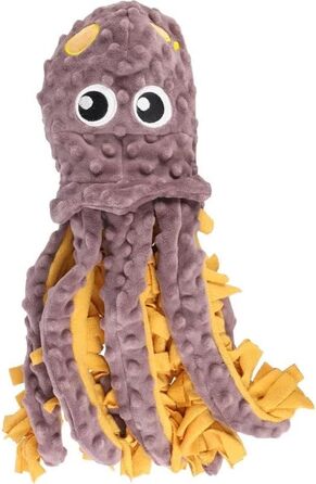 Килимок-іграшка для цуценят Flamingo Morgano Schildkröte: оцвітковий & тауп, 38x39x6,5 см, з антиковзаючою поверхнею, пищалкою та шурхотом. Можна заповнювати ласощами або сухим кормом.