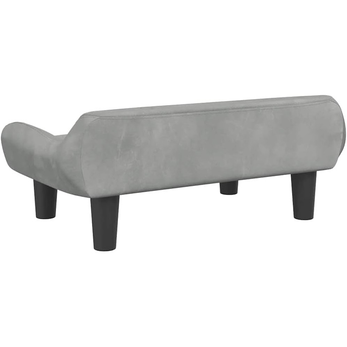 Крісло-ліжко для собак, м'яке лежання для тварин, лежанка для маленьких собак та котів, світло-сірий велюр, vidaXL