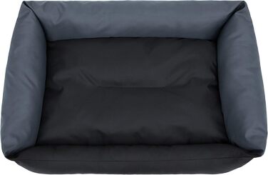 М'яке ліжко-софа для собак великих порід, чорний/графітовий колір, розмір L (62x43 см)
