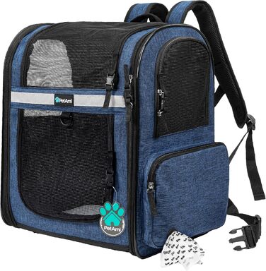 PetAmi Рюкзак для котів та собак, Medium, Marineblau (Морський блакитний)