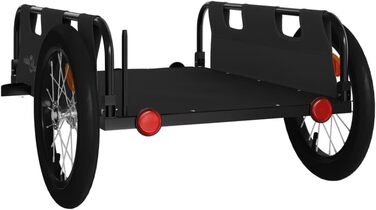 Дитячий/Транспортний причіп для собак, велосипедний причіп, чорний, з оксфордської тканини та металу, для щоденного транспортування, легко збирається