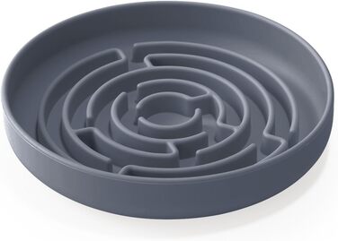 Миска для собак Slow Feeder, силіконова миска для тварин з присоскою, антизадушливий дизайн, підходить для собак маленьких та середніх порід (сіра)