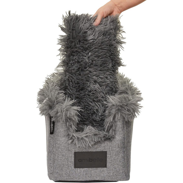 Підлокітник для собак у авто | Універсальний, миючий, зносостійкий, для середніх собак | Підходить для центральної консолі, переднього сидіння, пасажирського сидіння, заднього сидіння | Сумка для собак, для маленьких собак | Колір: сірий