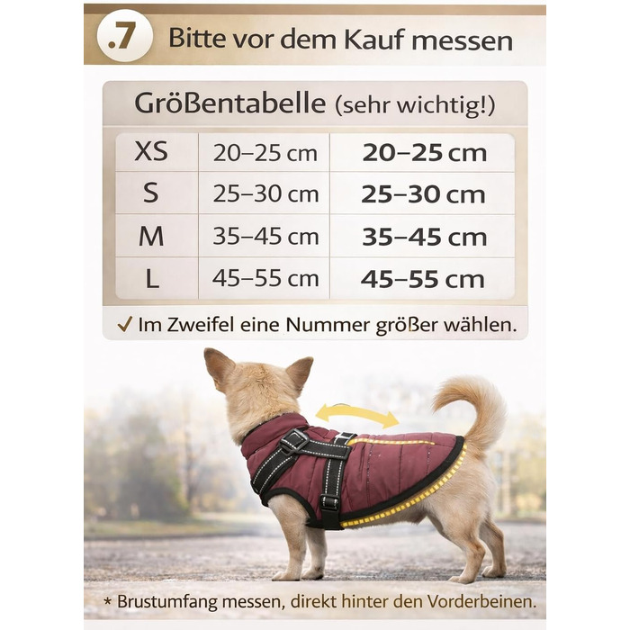 Зимова жилетка для собак - тепла жилетка для тварин, бавовна, з нагрудником (L, фіолетовий)