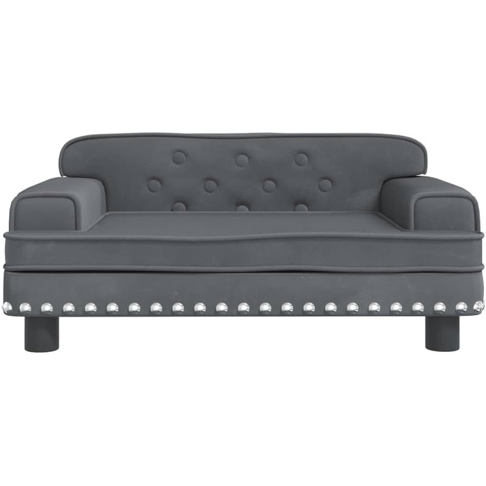 Софа для собак Festnight, сірого кольору, 70x45x30 см, з антиковзним покриттям, м'яка лежанка для домашніх тварин