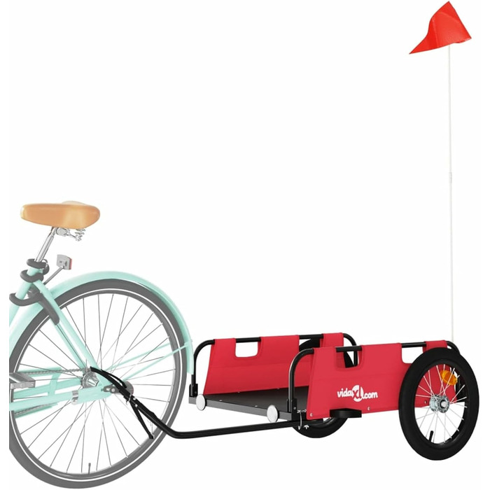 Причіп для велосипеда ARKEM, червоний, оксфордська тканина, з кулачковим з'єднанням, для собак та перевезення вантажів