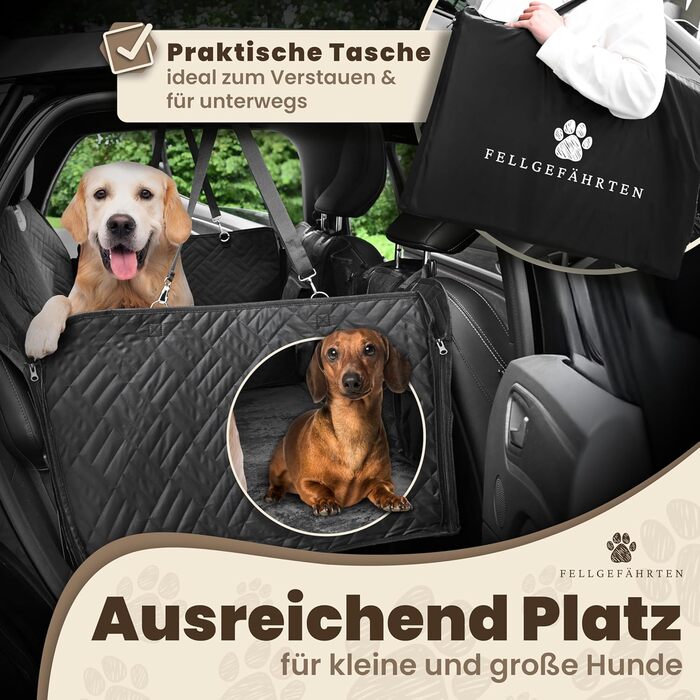 Захисна ковдра для собак у машину - Fellgefährten | Якісна ковдра на заднє сидіння авто для собак | Захист заднього сидіння від бруду та шерсті