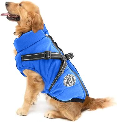 Водонепроникний зимовий одяг для собак. Куртка для собак різних розмірів (XS-3XL). Підходить для малих, середніх та великих собак. Колір: синій