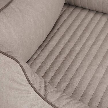 Ортопедичне собаче ліжко Knuffelwuff Tampa з лазерного тиснення з штучної шкіри XXL, 120 x 85 см (105 x 75 x 25 см), сірий колір