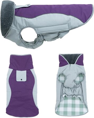 Водонепроникний зимовий одяг для собак - тепла куртка з флісовою підкладкою та захистом живота, для малих, середніх та великих собак (Lila, M)