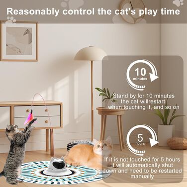 Інтерактивна іграшка для котів Comius Sharp: 3-в-1, хованки з пір'ям, автоматична, USB-зарядка, розвиваюча, знімні пір'я, для котів