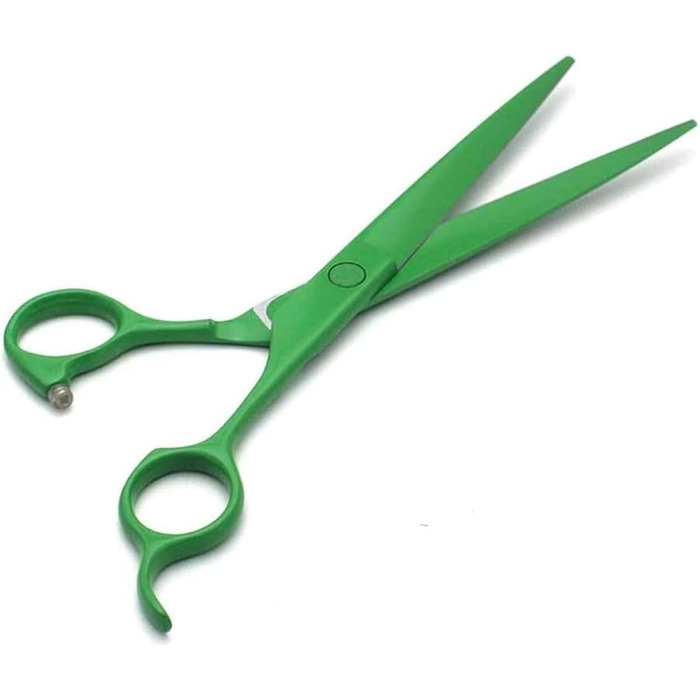 Ножиці для собак, вигнуті, професійні, набір BeautyScissors, для стрижки шерсті тварин (зелені)