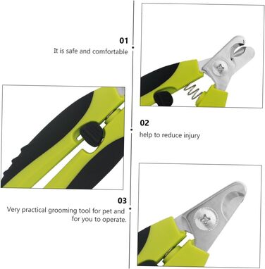 Професійний кусачки для обрізання кігтів собак та котів Sosoport (2 шт.) з нержавіючої сталі, безпечні, ергономічні та довговічні
