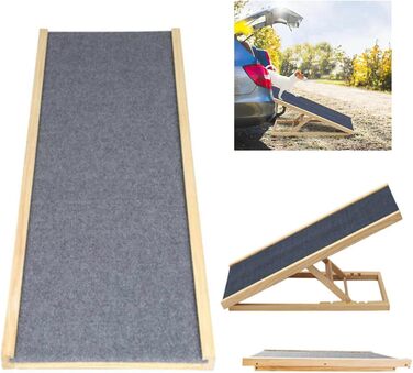 Рампа для собак та котів, складна, з регулюванням висоти, 70 x 35 x 30 см, CWPT-70x40cm