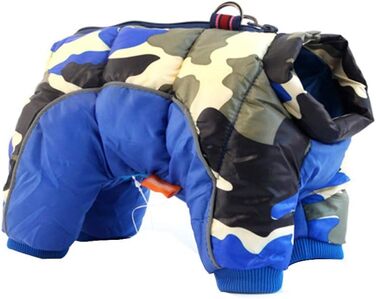 Тепла зимова куртка для собак Lucang Hautier: бавовняний халат для французького бульдога, маленьких собак (Roa, S, темно-синій)