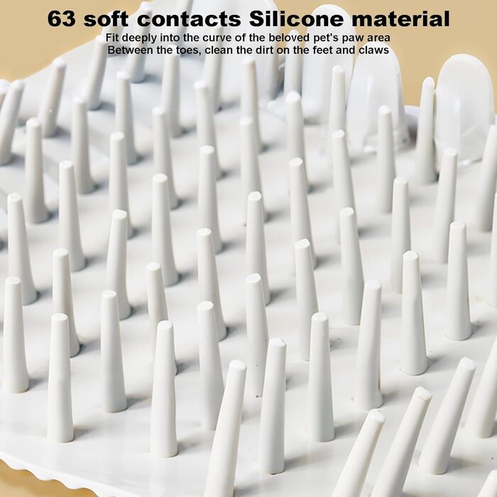 Автоматична мийка лап для собак і котів | Електрична чаша для миття лап з м'якими щетинками | Переносний очищувач для собак, котів, малих, середніх та великих порід (Білий, Рожевий)