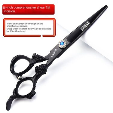 Професійний набір перукарських ножиць Sharonds 6 дюймів для стрижки та филирування, нержавіюча сталь, чорний