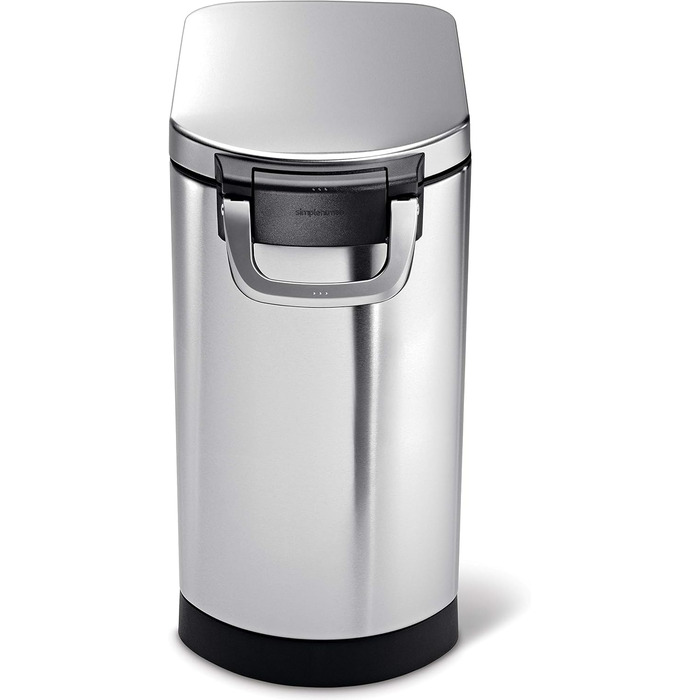 Контейнер для корму simplehuman CW1886 25 л, нержавіюча сталь, герметичний, для зберігання сухого корму для собак і котів, 12 кг, 10 років гарантії