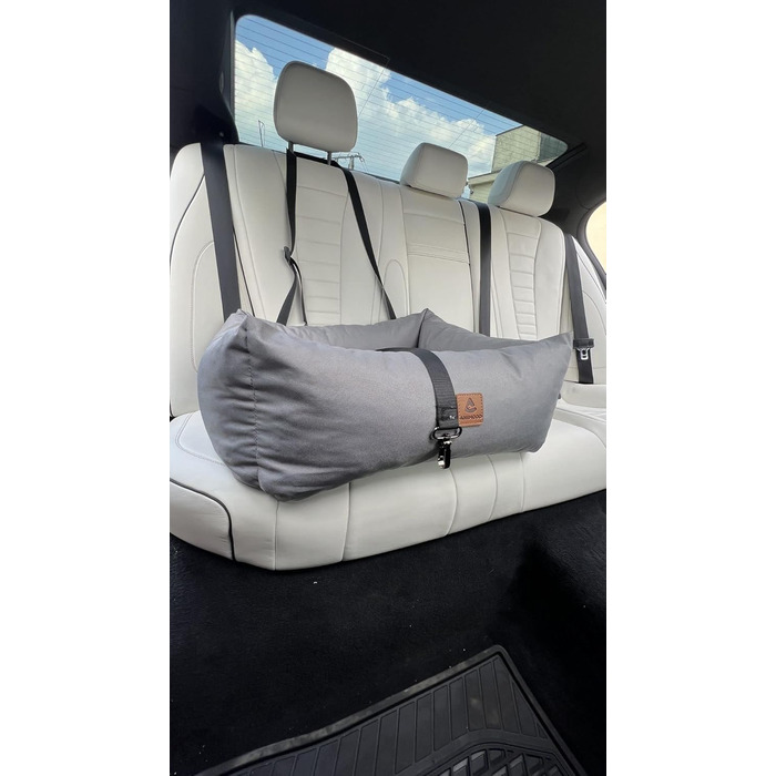 Автокрісло для собак, переноска для тварин у машину, 56x51x20 см (Сірий)