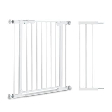 Захист для воріт Hauck Clear Step Autoclose 2, білий - самозакривне ворота для дітей та собак, ширина 75-80 см, висота 77 см, без свердління