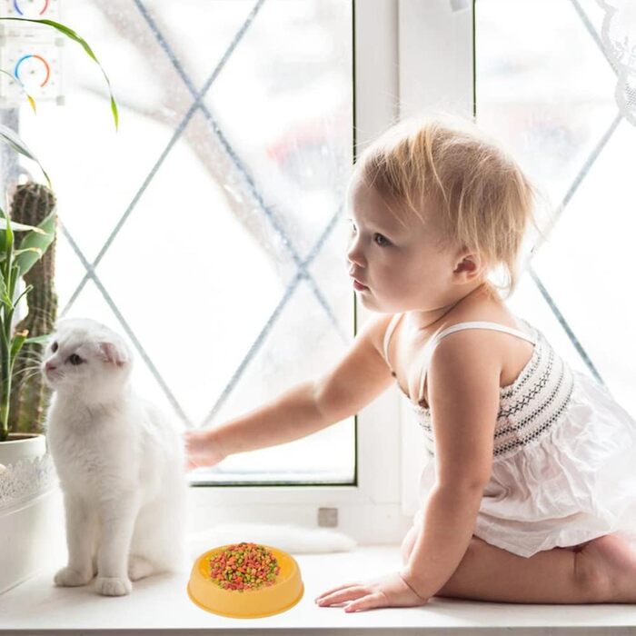 Набір мисок для котів (4 шт.) з пластику, для котів та дрібних тварин