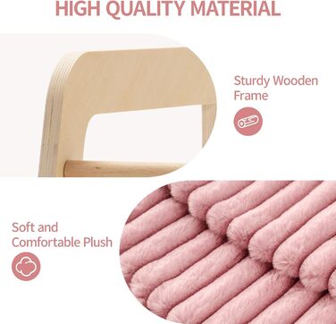 М'яке ліжко для котів EWOOFUN - велике, стабільне, знімне, 56x45 см (Рожевий, M)