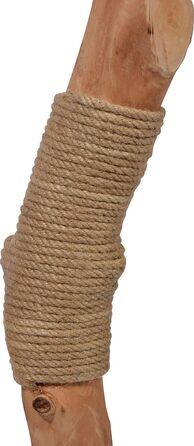 Дерев'яна кігтеточка для котів Dobar® 35290FSCe Design - з джутовою обробкою та іграшкою, Ø 50 x 72-82 см, Колір: Браун (Holly)