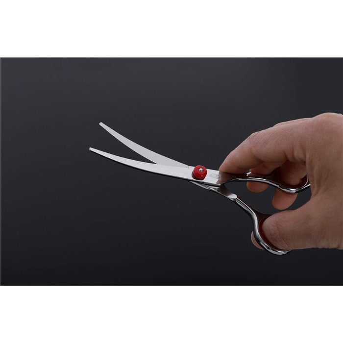 Набір професійних ножиць для грумінгу WYGC PETS: прямі та зігнуті ножиці для собак та котів, 6 дюймів, нержавіюча сталь